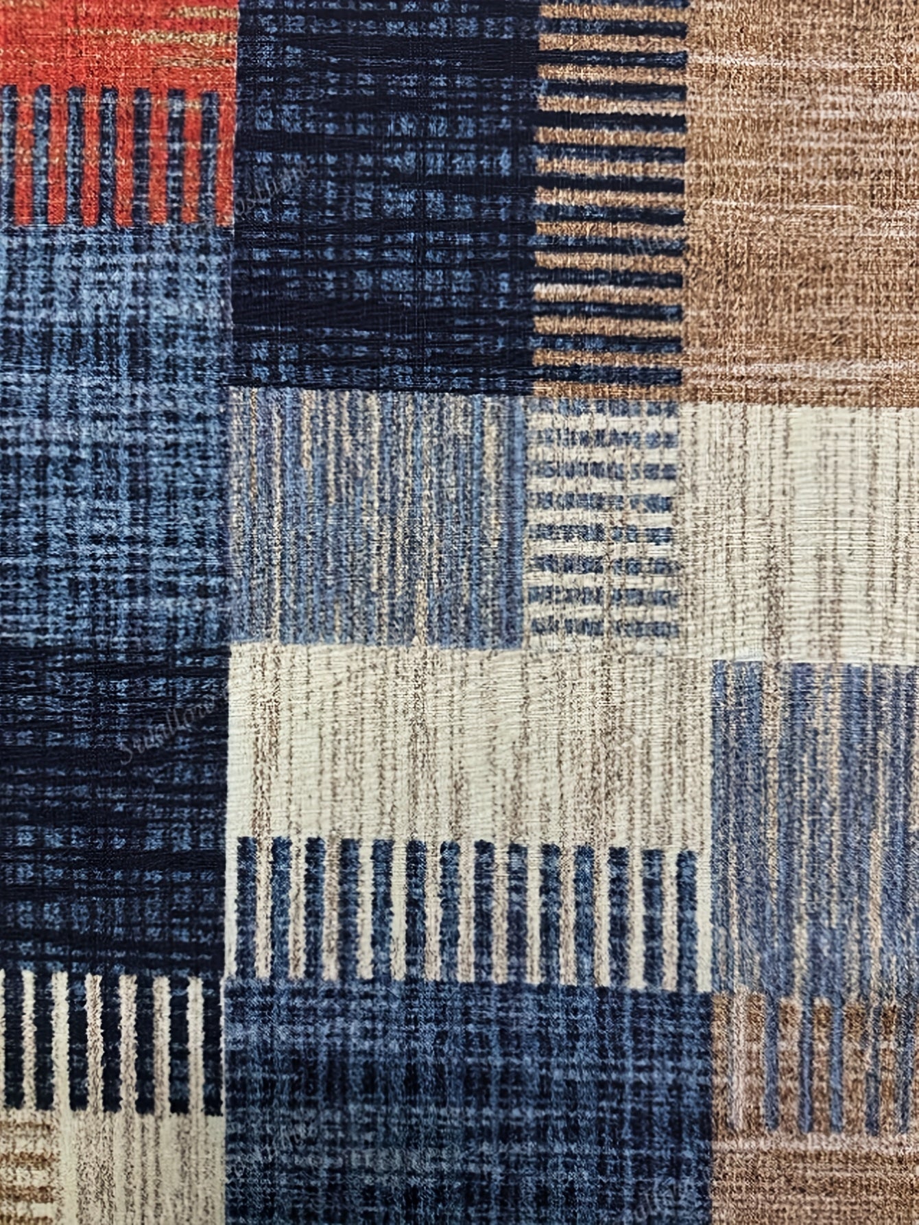 Franka™ | Skjortebluse med jordnære toner og grafisk mønster