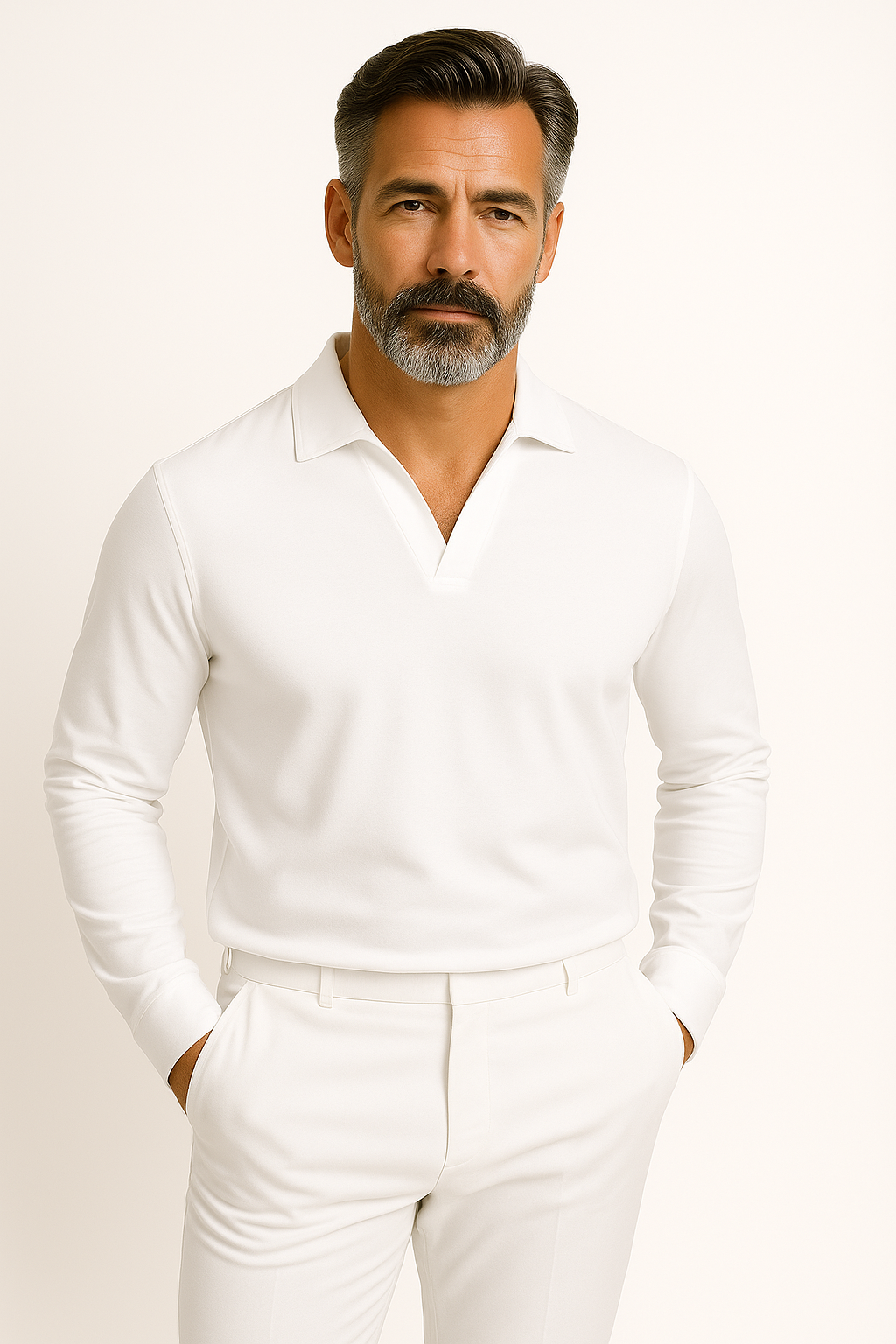 Bjorn™ | Langermet polo i bomull