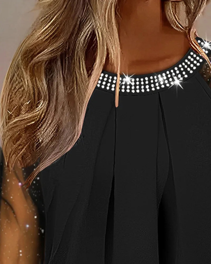 Ninas™ | Elegant Paljetstrikket Topp