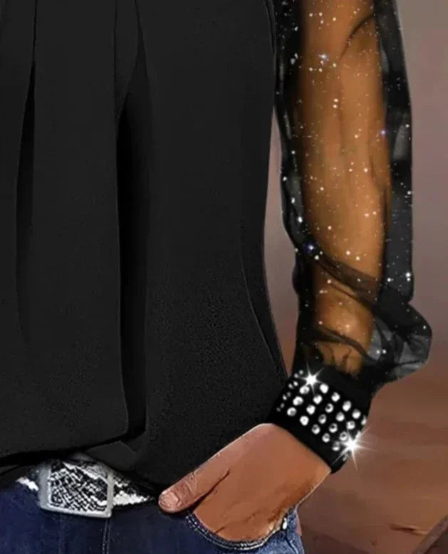 Ninas™ | Elegant Paljetstrikket Topp